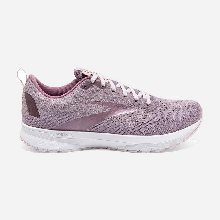 Brooks Revel 4 Hardloopschoenen voor Dames Paars /Metal/Roze (LYEKB-4297)